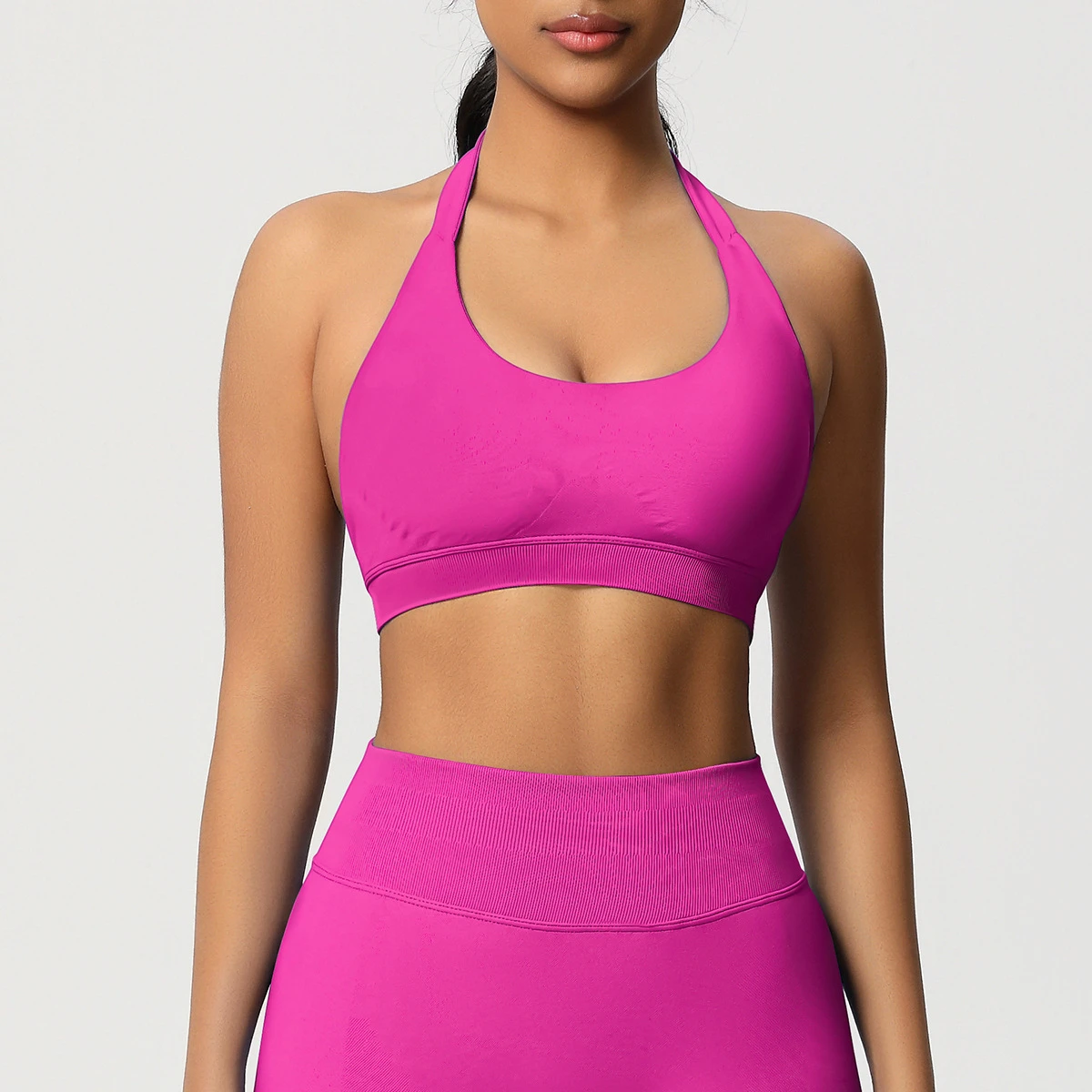 Wholesale Women’s High Neck Compression Sports Bra Vest – Lightweight Stretch Running Gym Fitness Yoga Activewear