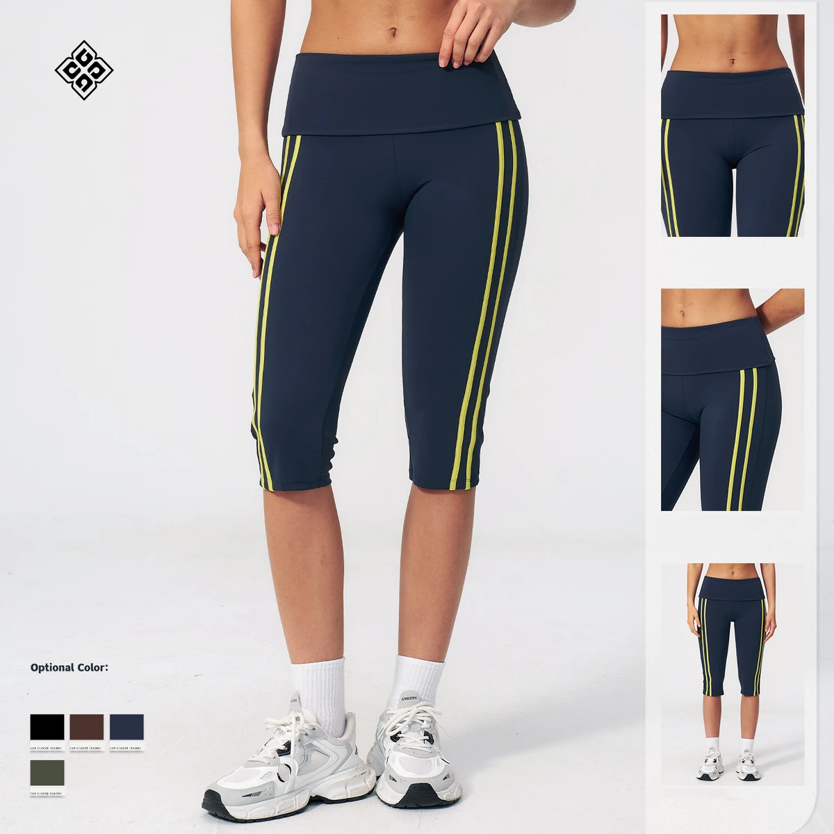 Women's High-Waisted Quick-Dry Yoga Leggings Peach-Lift Cropped Fitness Pants