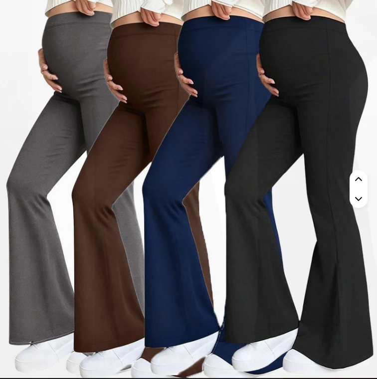Pregnant Women's Pants Spring and Autumn Outdoor Yoga Pants Belly Support Slimming Bottoming Flared Pants