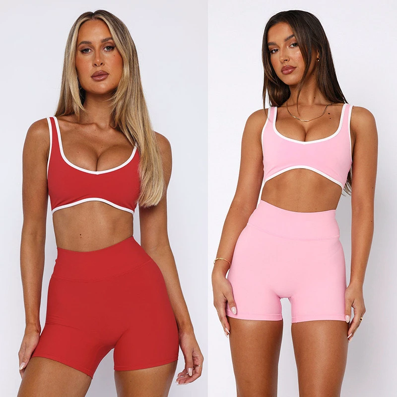Tik Tok Hot Sale Two Piece Set Women Clothing Summer Quick Dry High Stretch High Waist Yoga Set Fitness Gym Wear