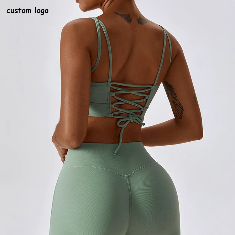2023 High Support Sports Bra Quick Dry Bra Strap Back Elastic Workout Tops Women Running Active Wear