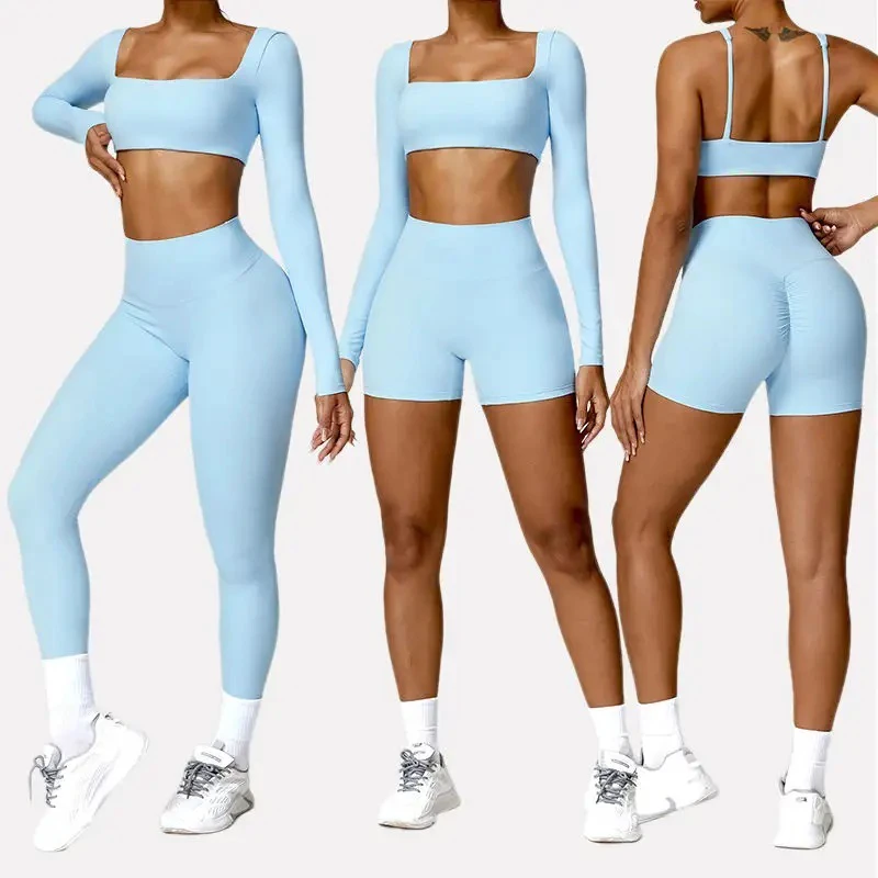 Custom Logo Activewear Clothes Workout GYM Yoga Fitness Wear Sport Sets Yoga Leggings Pants Set Yoga for Women