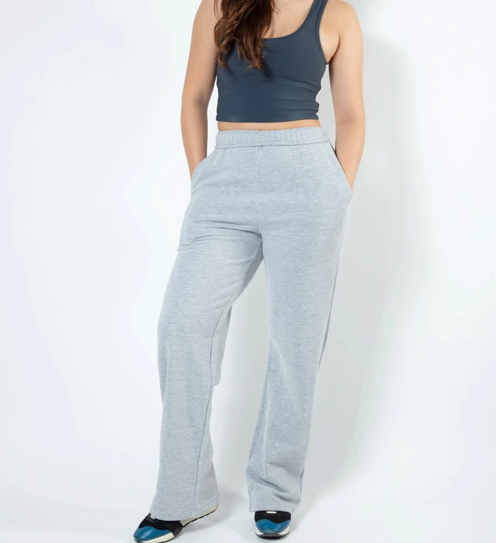 Custom Women Eco-Friendly Skinny Straight Leg Sweatpants Mid Elastic Waist Autumn Solid Casual Gym Joggers Pants