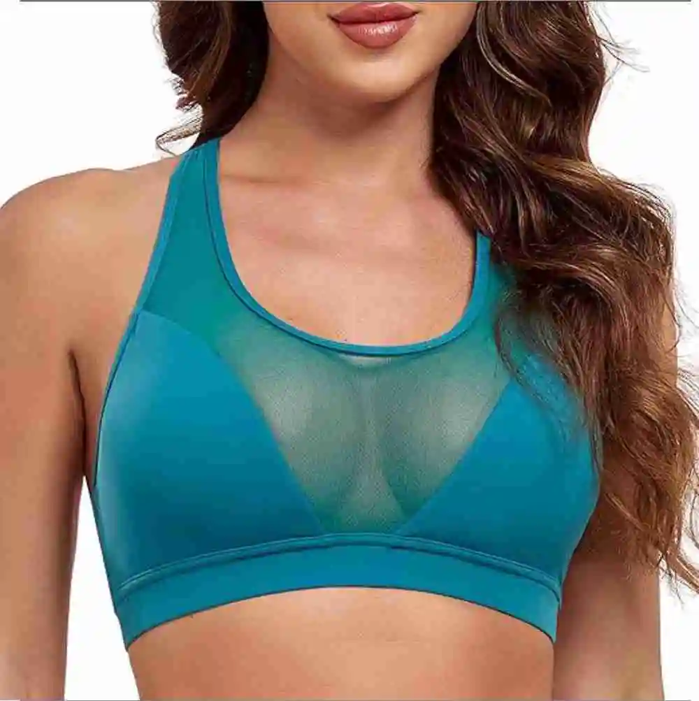Unisex Seamless Breathable Eco-Friendly Sports Bra Plus Size Wire-Free Support Adjustable Straps Low for Sports Yoga Cycling