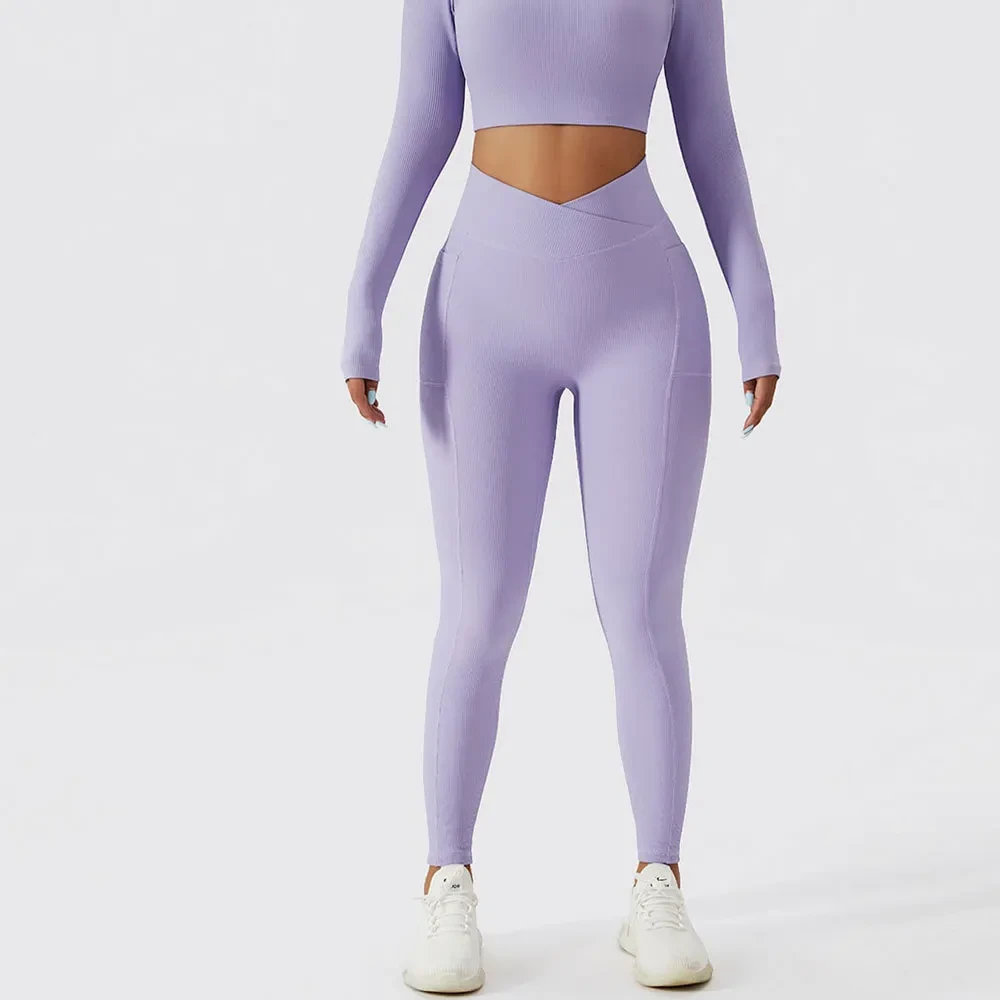 Hot Selling Multi Style Fitness Wear Yoga Custom Active Wear Soft Compression Butt High Waist Solid Plus Size