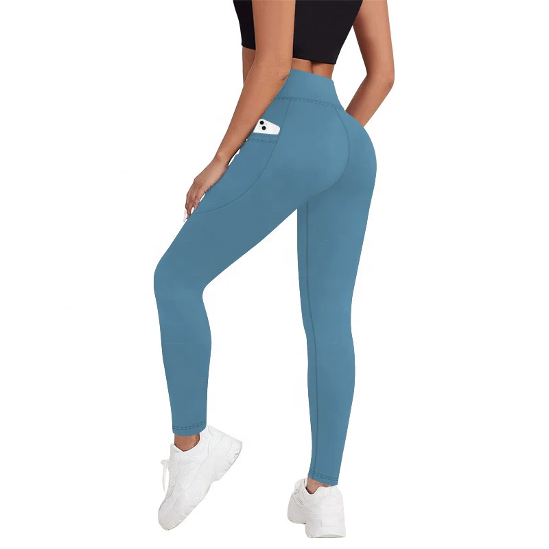 2026 New Arrival Running Side Pockets Body Shaping Tummy Control High Elastic Yoga Leggings