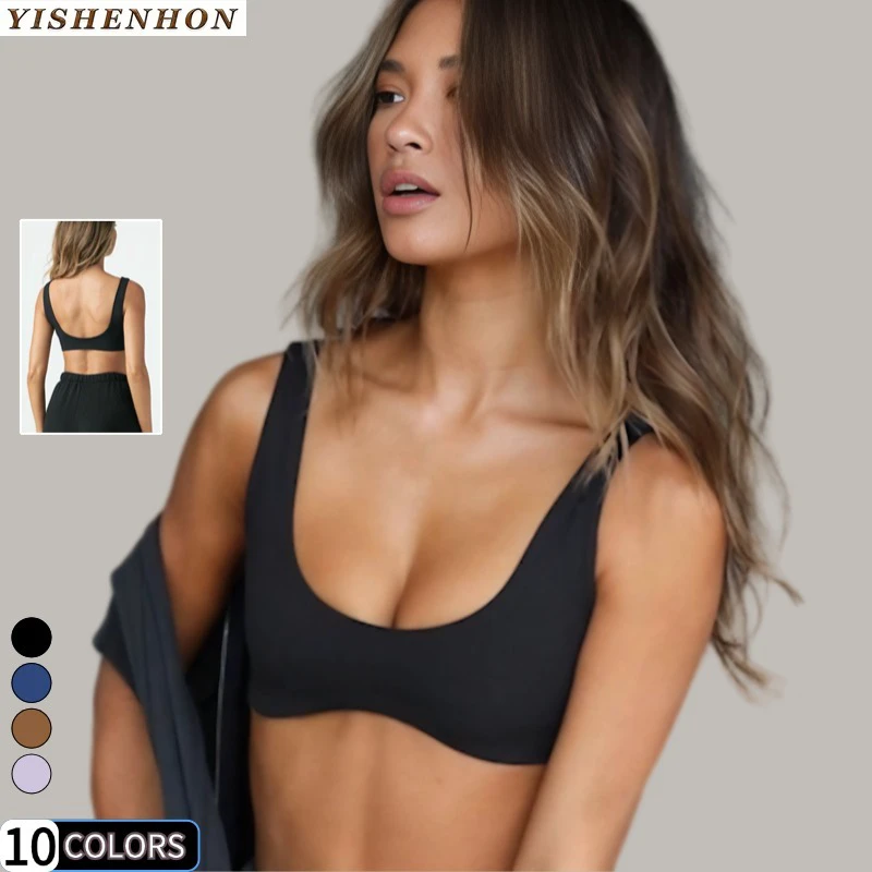 High Quality Quick Dry U Neck Soild Custom Private Label Yoga Fitness Youth Nude Women Crop Sport Bra
