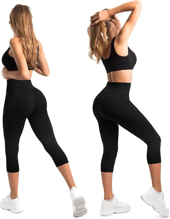 Customised Women's Compression Leggings Gym Yoga Wear Spandex Fabric High Waist Full Length Anti-exposure Fitted Sports Quality