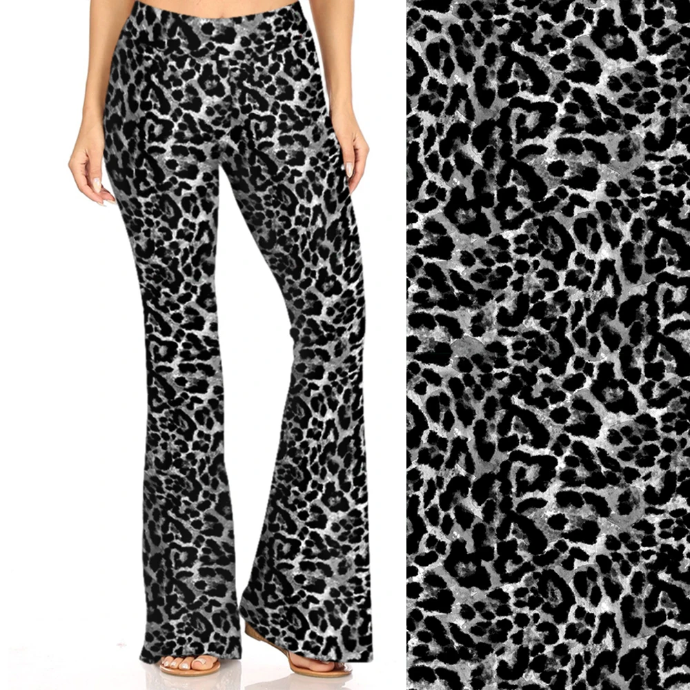 Custom Women Printed on Demand Flared Gym Leggings for Women Wholesale Workout Yoga High Waist Flare Pants Tummy Control Shaper