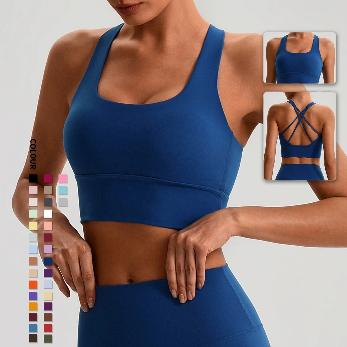 SHINBENE Hi Cloud Lightweight Soft Women Yoga Bras Tops Athletic Brassiere Fitness Gym Sport Bra