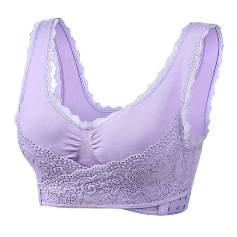 High Quality Breathable Lace-trimmed Wireless Sports Bra Shockproof Yoga Gym Bra for Women