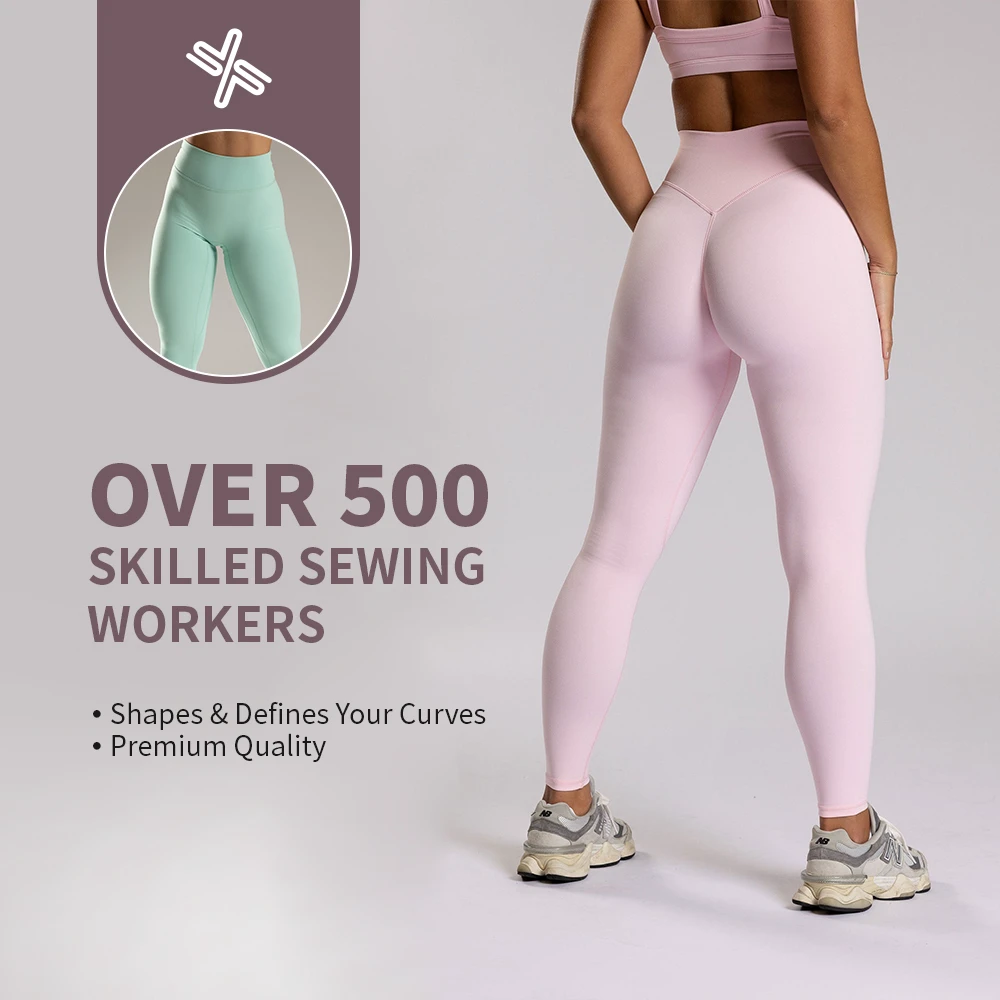 Custom Quick Dry High Waisted Tummy Control 4 Way Stretch Fitness Pants Wear Women Yoga Leggings Butt Lifting