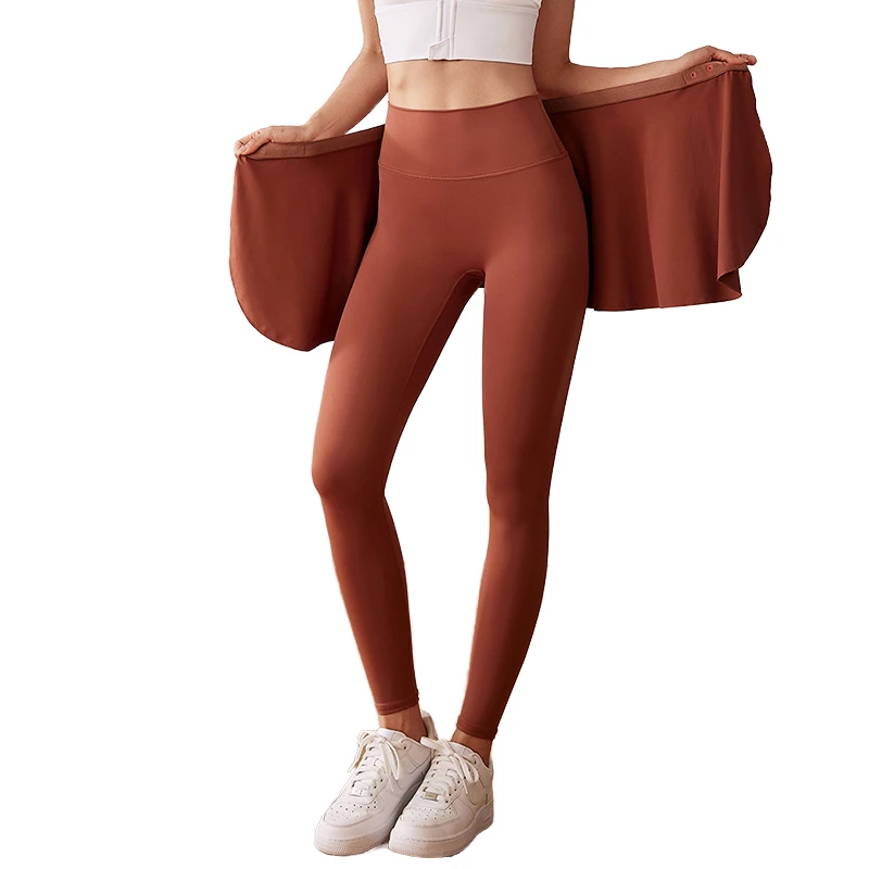 Solid Full-Length Ankle Fitness Pants Women High Waist Elastic Waist Abdominal Tight Sweat-Wicking Wrinkle-Resistant Yoga