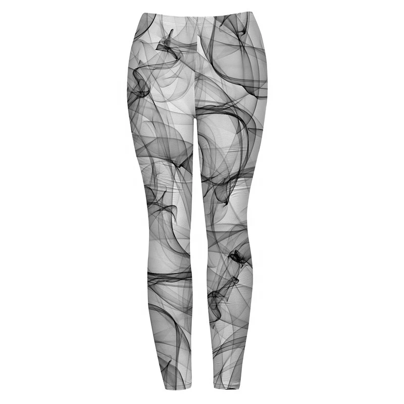 High Waist Full Length Breathable Quick Dry Spandex/Polyester Yoga Leggings with V Shaped Side Pocket for Women