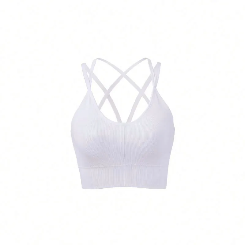 Seamless Gym Wear Sets Blank Sport Yoga Bra Yoga Girl Sexy Hot Sports Seamless Bra White Yoga Bra