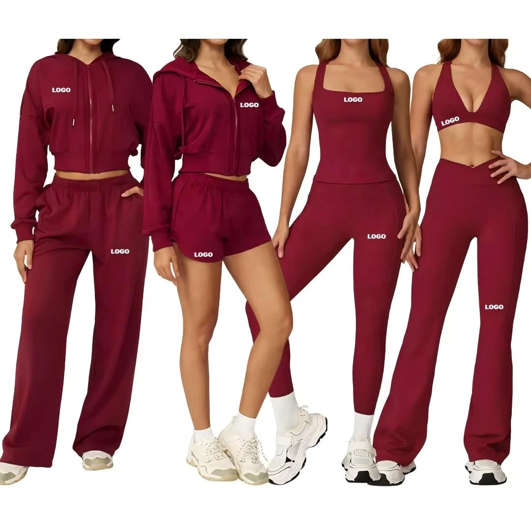 High Quality Yoga Shorts Set Tummy Control Sculpting Leggings Hollow Back Support Sports Bra Zip Hoodie Lounge Wear Workout Coat