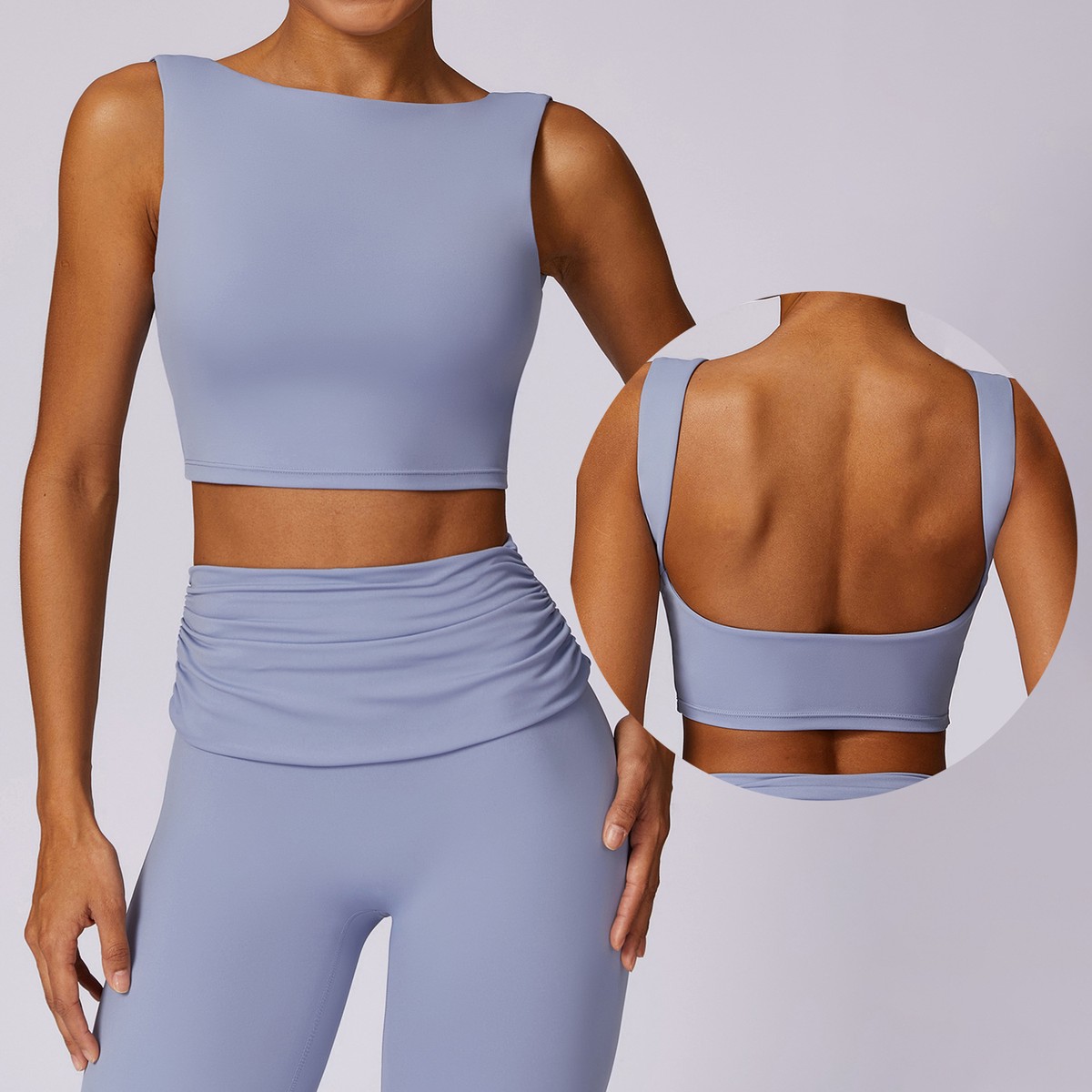 Customized LOGO Women's Sexy Bra Summer Solid Color Vest Sleeveless Sportswear Yoga Sports Fitness Bra