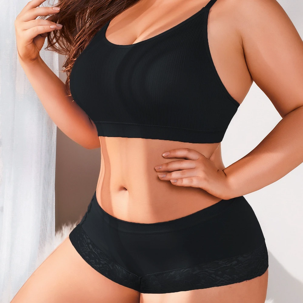 Sexy Breathable Comfortable High Support Wireless Plus Size Sports Bra For Women Spandex/Nylon V-neck Yoga Bra