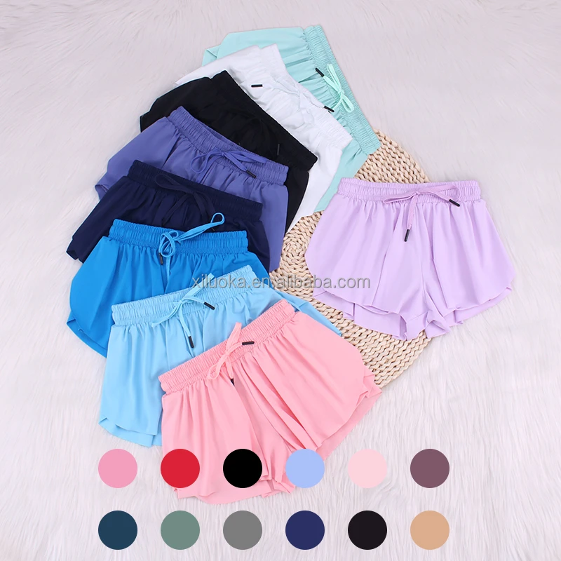 Girls Printed Yoga Shorts Kids Compression Shorts High Waisted Breathable Yoga Shorts Kids