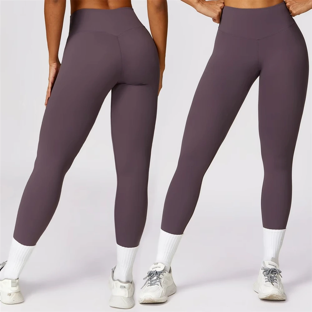 Wholesale Cross-border Bare Yoga Pants, High-waisted Tight-fitting Casual Long , Running Sports Fitness