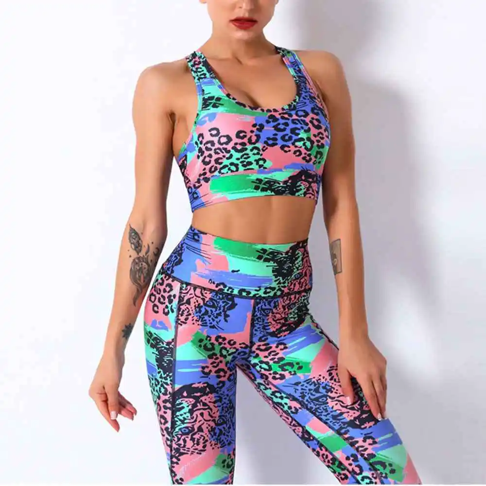 Yoga Set For Women Fitness Clothing Seamless Sports Bra And Leggings Activewear For Gym Workout Pilates Meditation Running