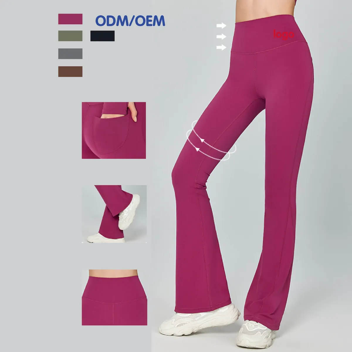 High Waist Leggings Women Tummy Control Stretch Workout Gym Fitness Running Training Activewear Manufacturer Supplier OEM