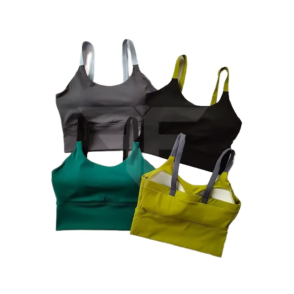 Fashionable Women's Backless Running Vest Non-adjusted Straps One-Piece Sports Gear High Support Gym Use Breathable