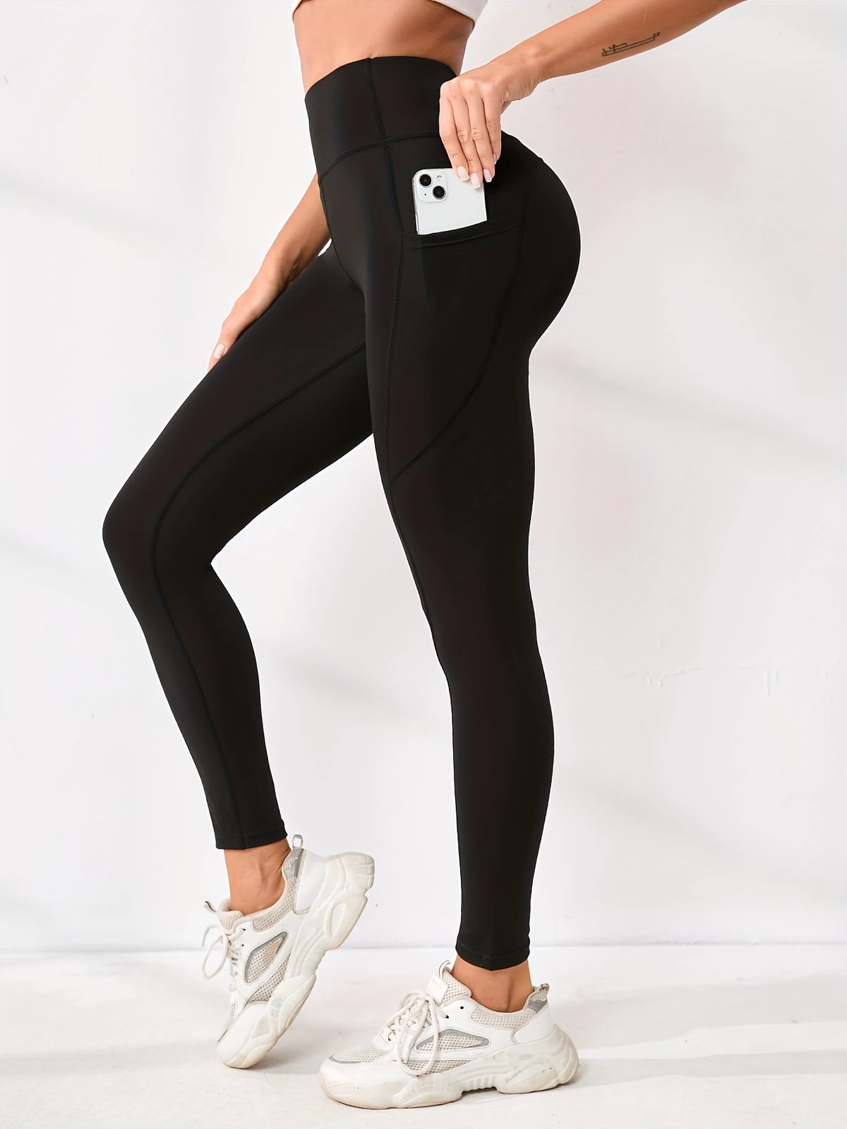 New Best-Selling Cross-Border Women's Yoga Pants European/American-Style High-Waist Full-Length Solid-Colored Spandex/Nylon ODM