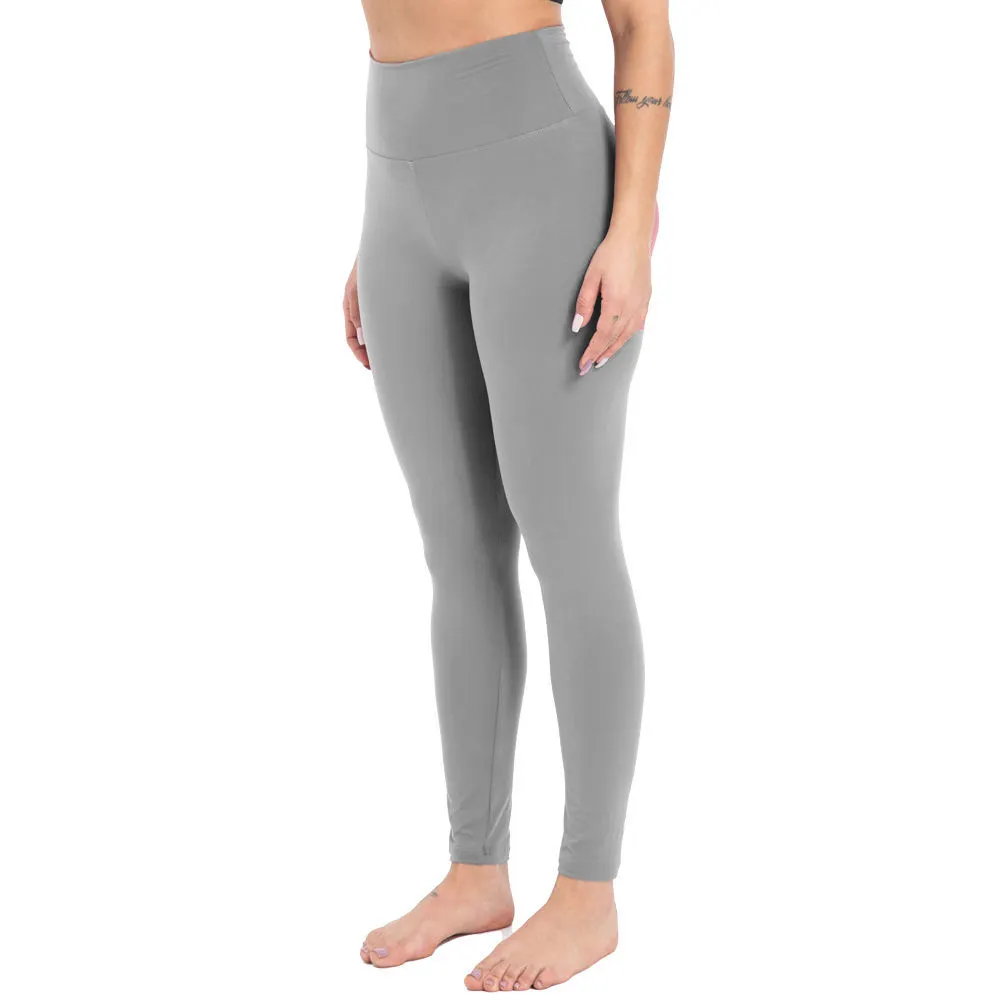 2025 Hot Selling Women's High Waist Yoga Pants Spandex Four-way Stretch Breathable Solid Color Leggings for Sports Gym Fitness