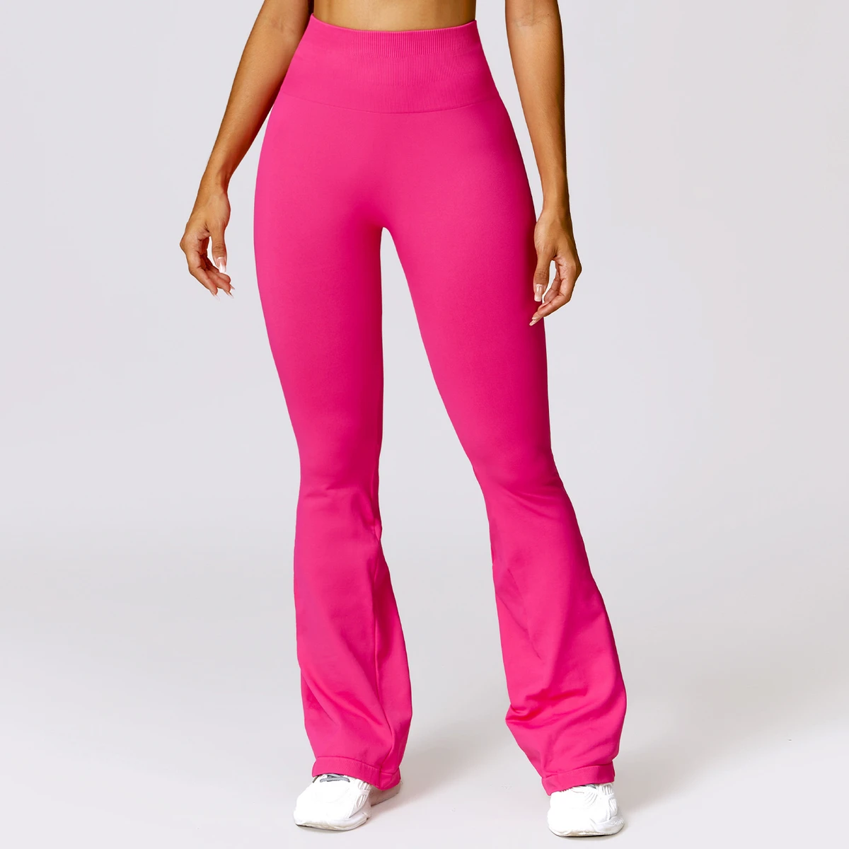 Seamless Scrunch Butt Flare Leggings Yoga Pants For Women Tummy Control High Waist Tight Pants