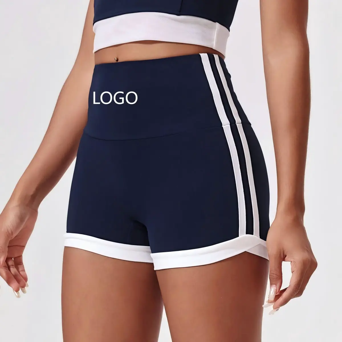 Women's High-Waisted Quick-Drying Yoga Shorts Breathable Fitness Sports Pants Solid Tight-Fitting Height-Lifting Tummy Tuck