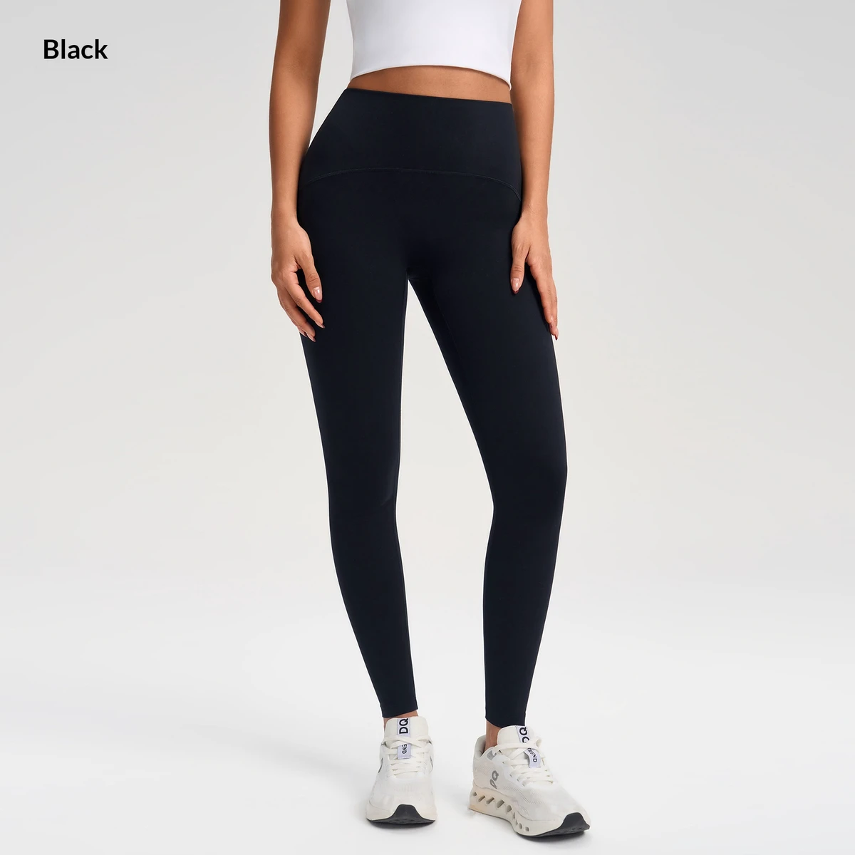 Custom logo Skin Friendly High Elastic Quick Drying Women High Waist Sports Pants Logo Printed Waist Nylon Spandex Yoga Leggings