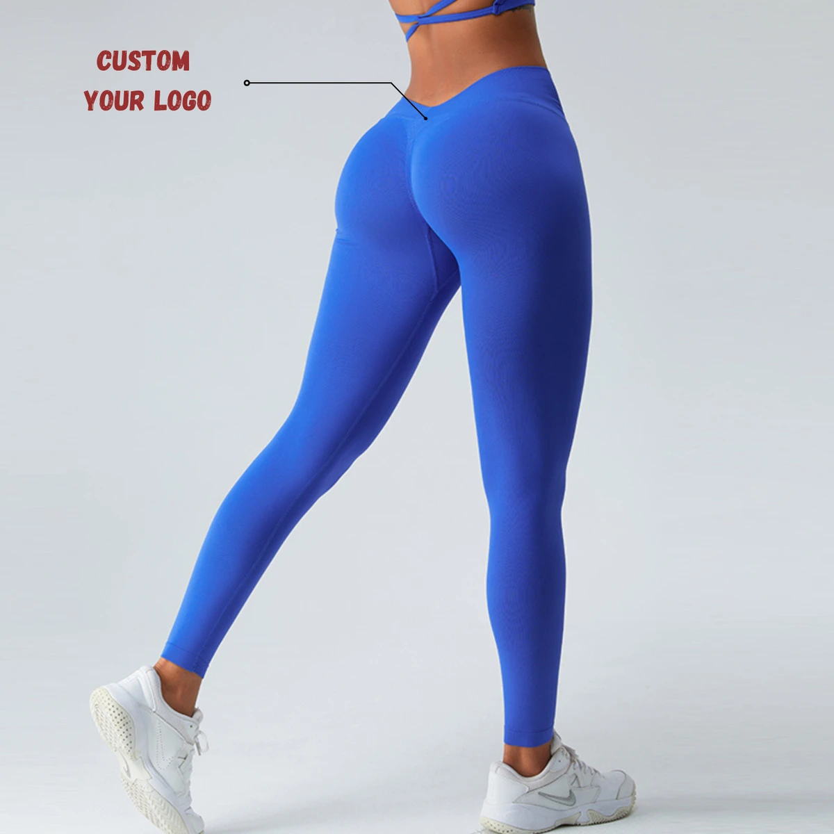 Wholesale Seamless V Waist Yoga Pants Women High Waisted Hip Lifting Peach Pants Quick Drying Sports Running Fitness Leggings