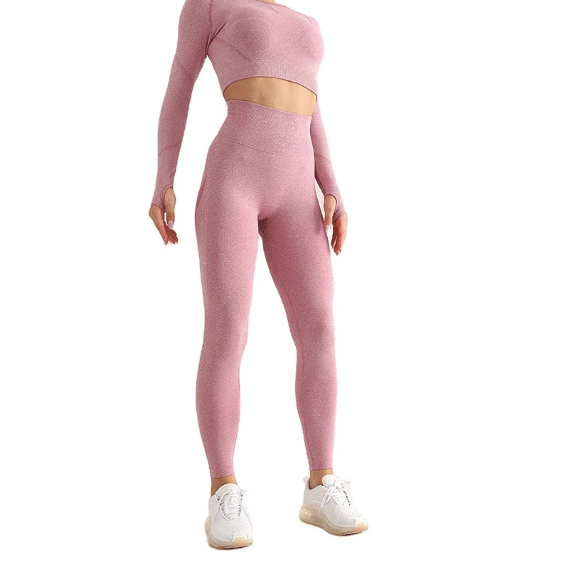 Solid Tummy Control Side Pocket Moisture Wicking Breathable High Waist Yoga Leggings Four-Way Stretch OEM Available Bulk Orders