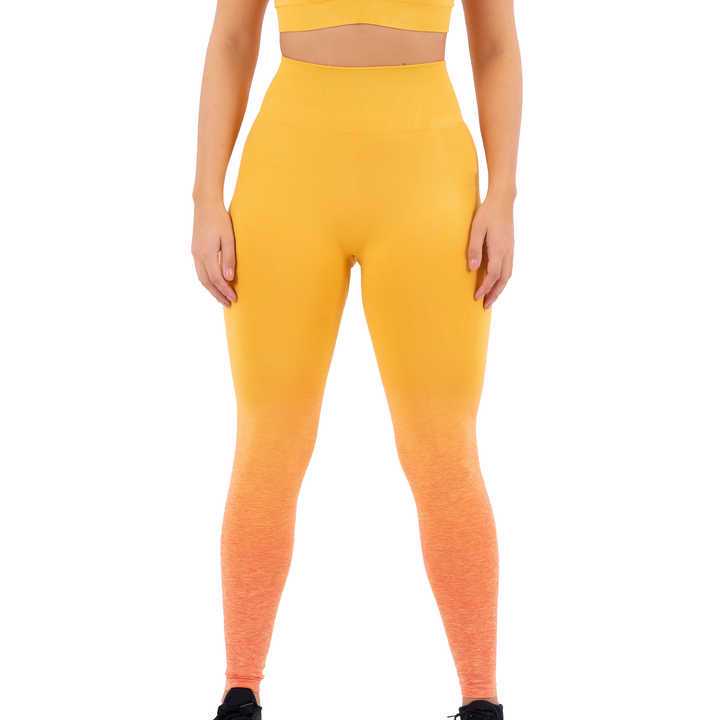 Women Casual Seamless Yoga Leggings Mid Waist Elastic Scrunch Butt Four-Way Stretch Breathable Quick Dry Full Length 100% Cotton