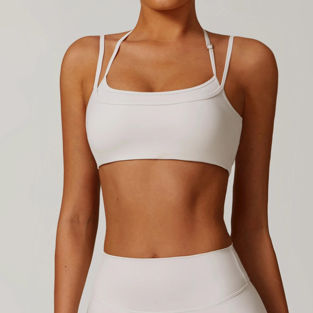 Women's Bare Back Yoga Sports Bra Quick-Dry, Stretch Halter Neck Gym Running Bra Quick Dry Tank Top