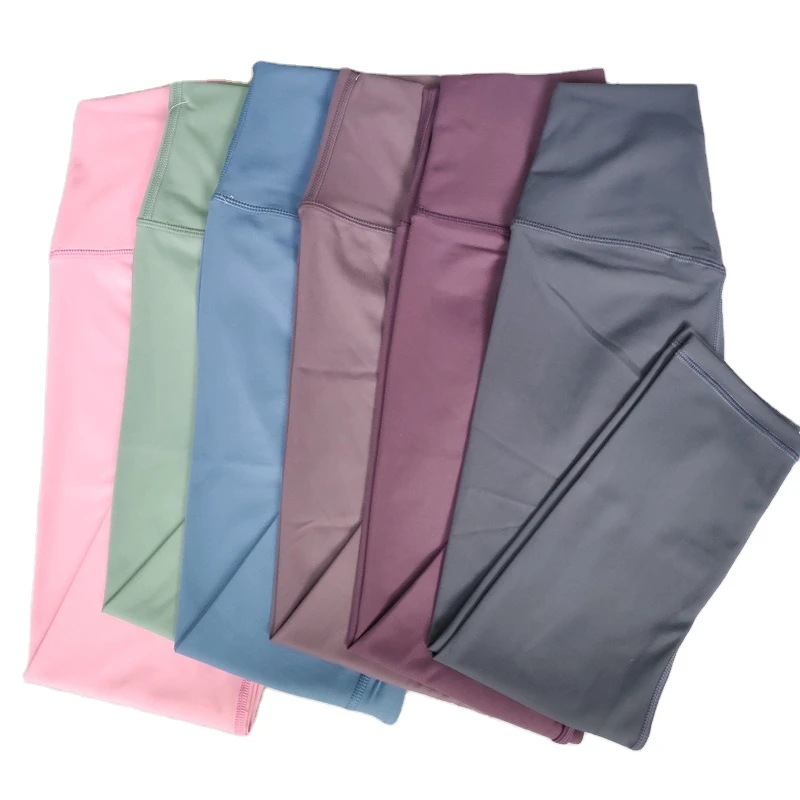 Women Capri Yoga Leggings High Waist Solid Polyester Spandex Durable Ankle-Length Fitness Workout Pants