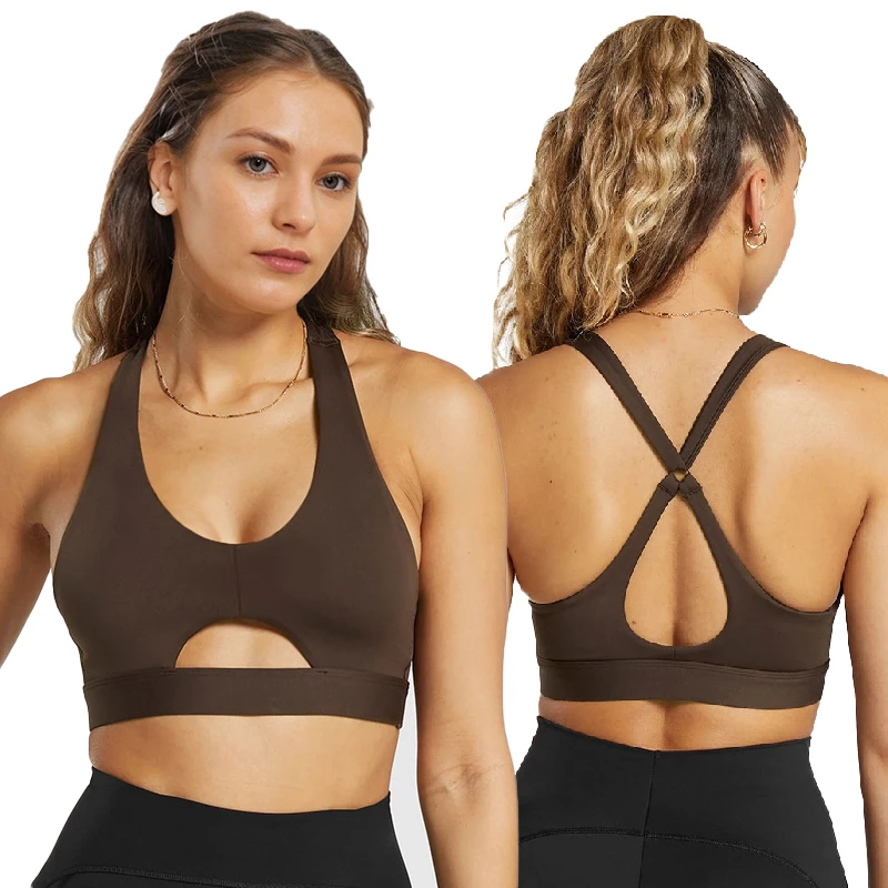 Women's High Impact Yoga Bra Gym Soft High Impact Wire-Free Adjustable Quick Dry Support Breathable Yoga Sports Bra