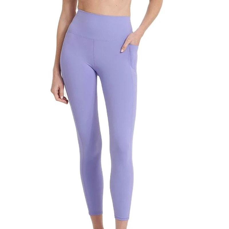 High Quality high rise tummy control body shaping workout yoga gym women leggings with side pockets