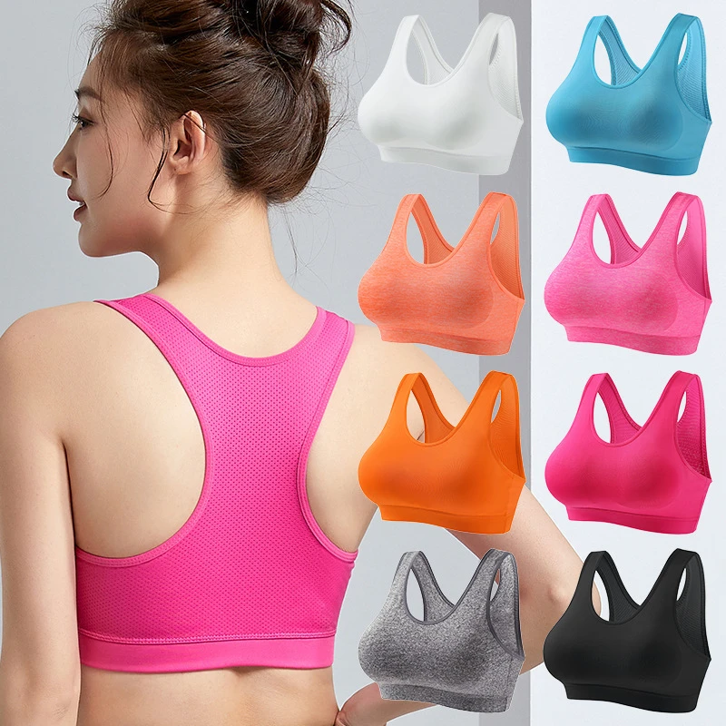 Custom High-Support, Padded, Wire-Free Sports Bra for Women: Breathable, Quick-Dry, Round-Neck, Highly Stretchy Fitness Tank Top