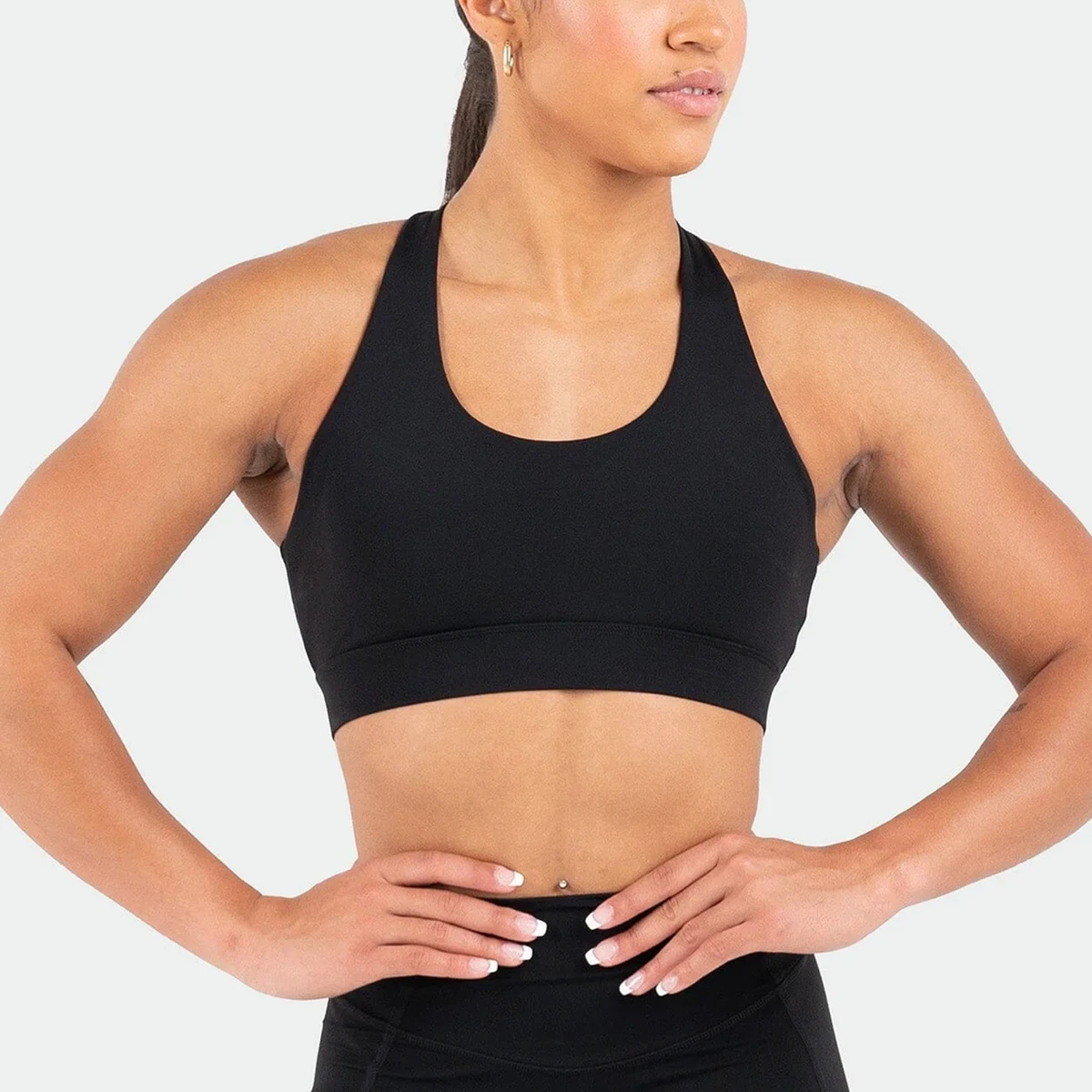 Custom Plus Size Lightweight Breathable Front Logo Seamless Washed Women's Fitness Bra Workout Gym Yoga Activewear High Support