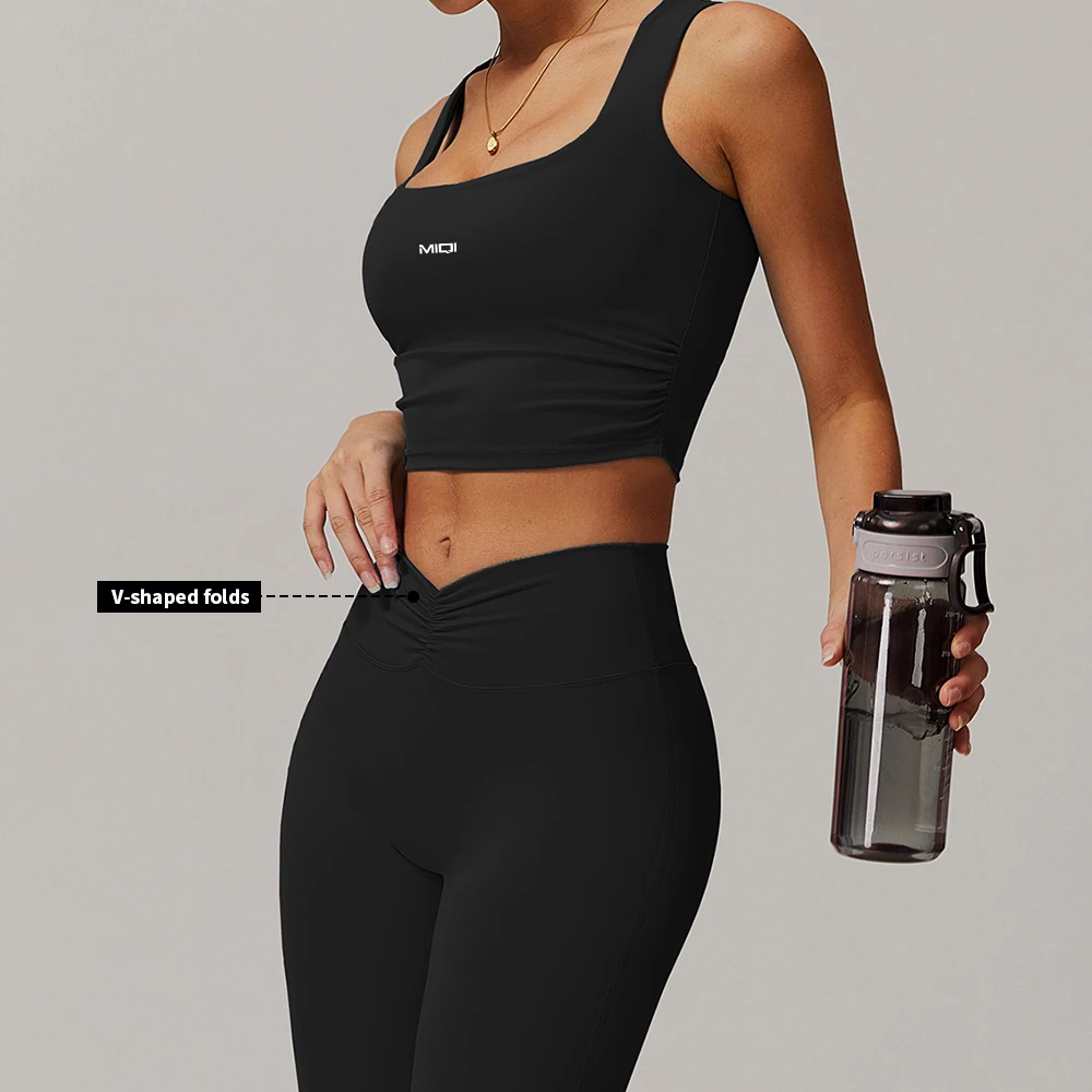 Custom Tall Girl Friendly Sets Ladies Sustainable Two Piece Yoga Active Wear Pilates Clothes Gym Sets for Womens