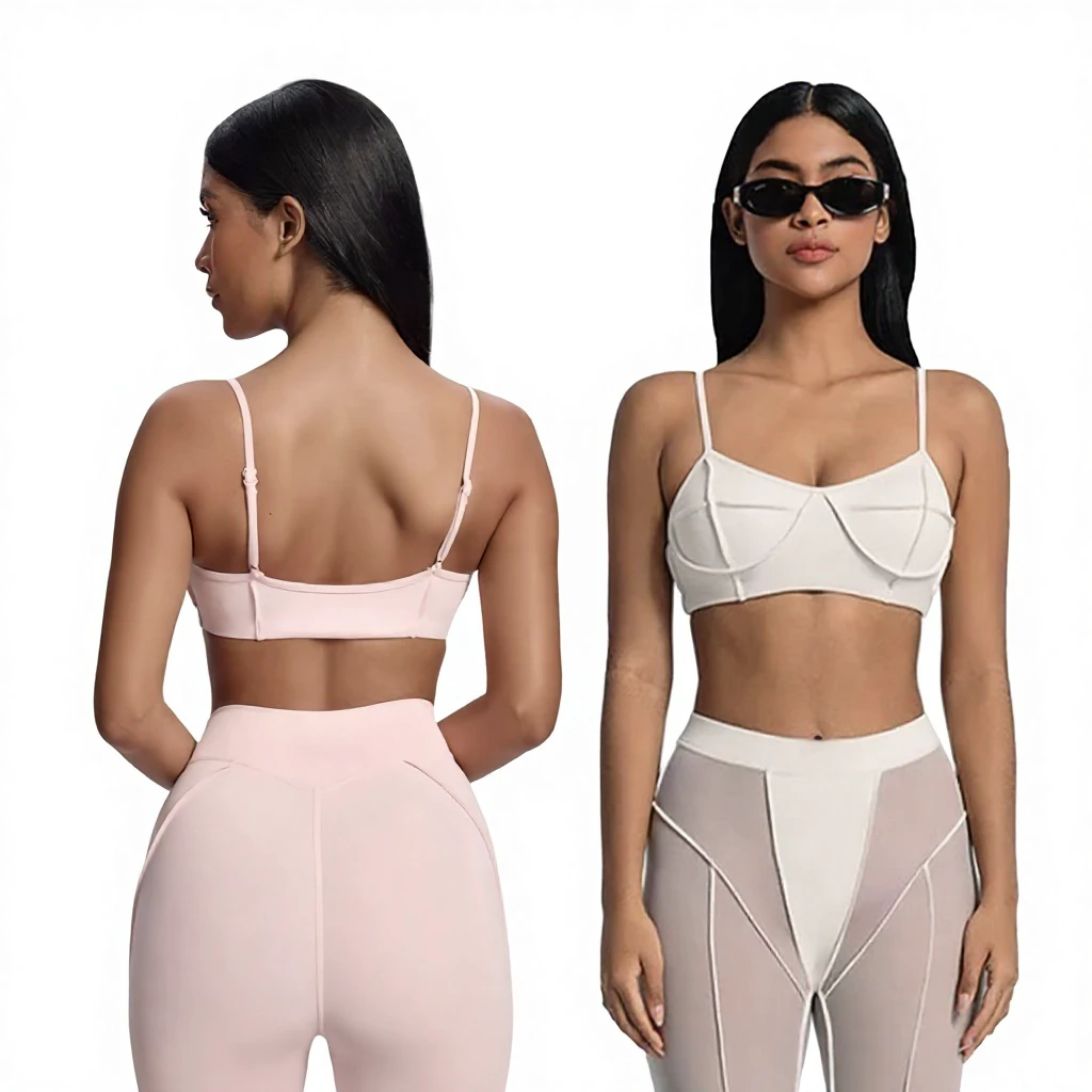 Breathable Casual Custom High Support Removable Pads Backless Padded Sports Bra for Women Running Fitness