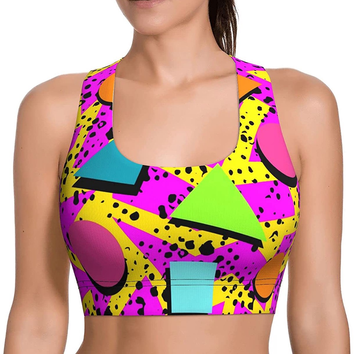 Women's High Support Breathable Sports Bra with Front Logo for Running Fitness & Gym Workouts-Eco-Friendly Nylon/Spandex