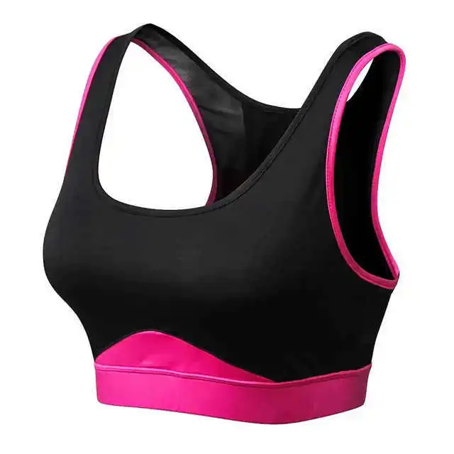 Women's Breathable Solid Color Sports Bra Medium Support Adjustable Straps Front Logo-Plus Size Lightweight Fitness Wear Sale
