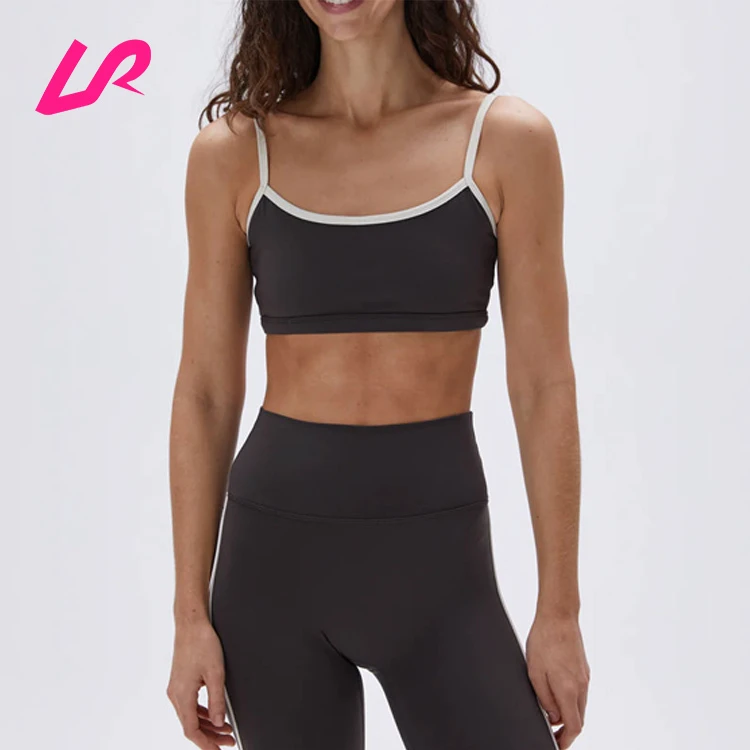 Women's Sports Bralette Adjustable Straps Butter Soft Yoga Crop Top Running Bra Custom Logo Gym Fitness Active Wear Plus Size