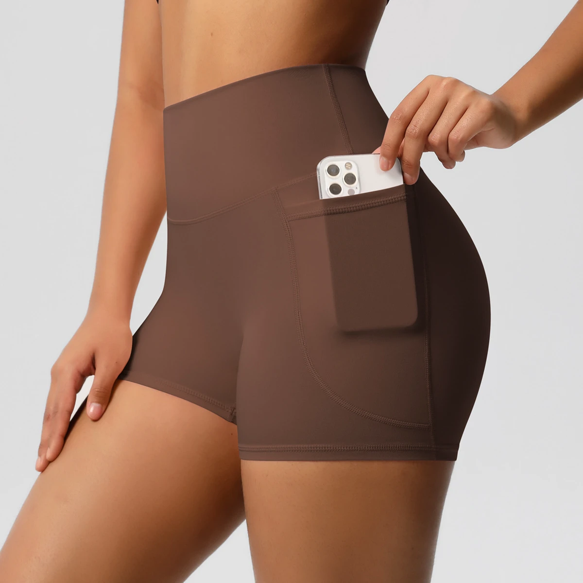 Women's High-Waisted Yoga Pants Flap Pocket Sports Fitness Three-Point Breathable Leggings Yoga Leggings