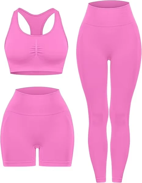 Unisex Sexy Cross Back Soft Fit Strappy High Waist Lightweight Yoga Bra Legging Set Compression Shockproof Fitness Workout