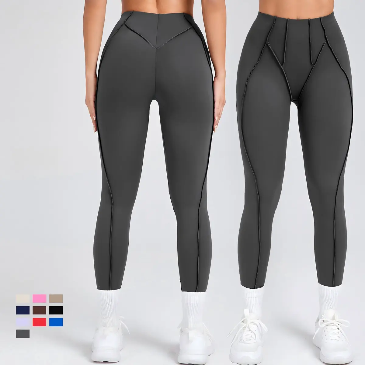 Three-dimensional Aesthetic Sports Yoga Full Length High Waist Breathable Versatile Stretch Quick Dry Gym Slim Leggings Women