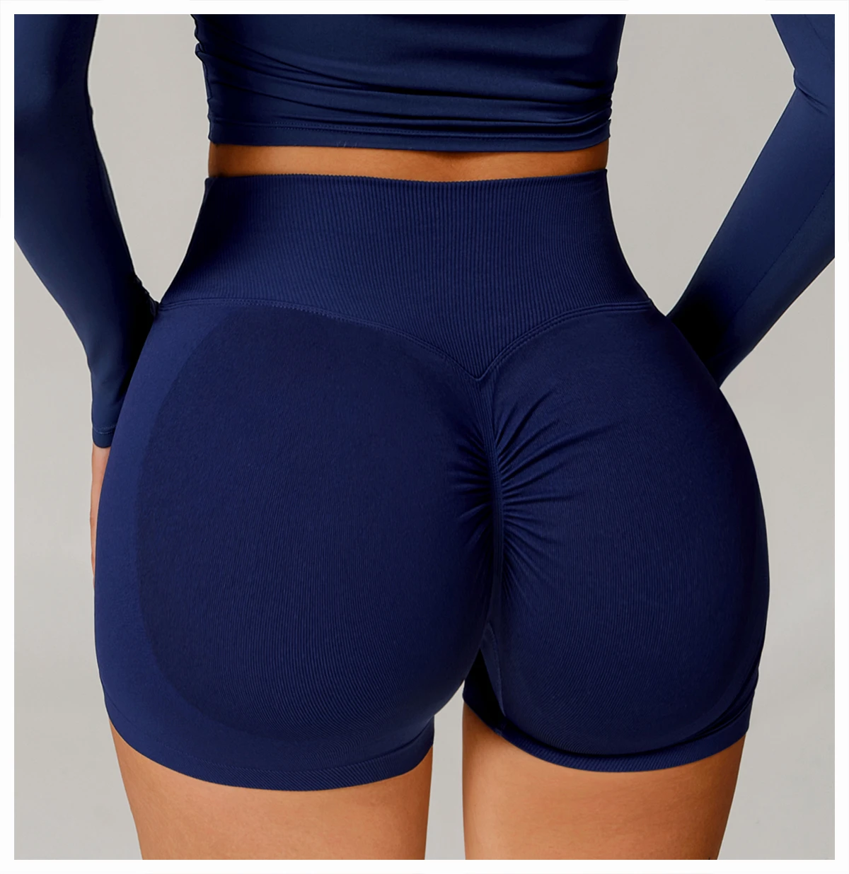 Custom Butt Lifting Yoga Shorts Stretchy Breathable High Waist Workout Tight Seamless Running Fitness Women Sports Shorts